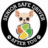 カーサイン 高齢者マーク SENIOR SAFE DRIVER チワックス ステッカー シール 直径13cm 肉球 日本製 車