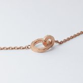 ハワイアンジュエリー ブレスレット つけっぱなし レディース ステンレス 金属アレルギー ブランド 大人 シンプル インフィニティ 2連 サークル インターロッキング ローズゴールドカラー サージカルステンレス クリスマス 誕生日 プレゼント テラグラティア Terra-gratia【lstb019rg】単品