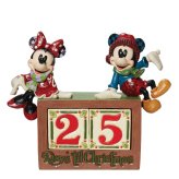 ミッキー ミニー カウントダウン 19cm クリスマス | ディズニー トラディションズ ジムショア グッズ フィギュア 人形 置物 彫刻 Jim Shore 正規輸入品