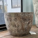 植木鉢 おしゃれ 大型 23号 18号 16号 12号 XL L M S サイズ 鉢カバー KONTON コントン アビス ネブラ ラウンド 丸型 陶器 釉薬 屋外 室内 高級 北欧 モダン ナチュラル 観葉植物用 サボテン 多肉植物 特大 玄関 プランター