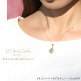 ゴールド ネックレス ハワイアンジュエリー ネックレス ゴールド イエローゴールド ネックレス 刻印 無料 誕生石入れ可 14K ティアドロップ しずく型 雫 K10 10Kあずきチェーン太0.7mm ギフトラッピング可能 プレゼント ハロウィン 【品番：CG-GP119】
