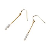 【SAWA サワ】14KGF ブルーレースアゲート 3連ピアス (14k-P-30)レディース 秋 冬 ハンドメイド 手作り 作家 アクセサリー ナチュラル シンプル おしゃれ コーディネート ブランド  人気 60代 50代 40代 30代 きれいめ 母の日 クリスマス ギフト プレゼント