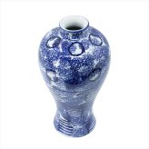シノワズリ ピッチャー 花瓶 フラワースタンド ブルー＆ホワイト 陶器