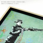 ユーパワー アートフレーム バンクシー クレヨンシューター bk-10004 Banksy 絵画 ストリート 壁画 ステンシルアート