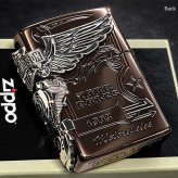 ZIPPO ライター ハーレー ダビッドソン ジッポ チョコブラウン チタン加工 3面大型メタル イーグル HARLEY-DAVIDSON 日本国内限定モデル かっこいい ギフト
