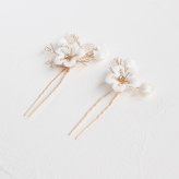 Rora ヘアアクセサリー 通販 ヘアピン 2個セット 髪飾り子ども Uピンセット セレモニー 七五三髪飾り 結婚式お呼ばれ ピアノ発表 入学式卒業式 浴衣着物和装 キッズ女の子用 フォーマルヘア まとめ髪アレンジ パーティー お祭り