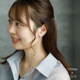 ピアス 一粒 コットンパール 真珠 シンプル 金属アレルギー対応 ステンレス 8mm 10mm 12mm ホワイト ピンク グレー キスカ 大ぶり