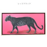 送料無料 ユーパワー レッドブラック OP-22038 オイルペイントアート パンサー レパード ヒョウ 壁掛け アート アートパネル 絵画 インテリア アウトレット