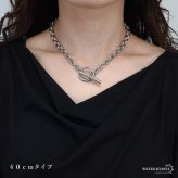ステンレス マンテルネックレス チェーンネックレス シルバー 4サイズ シンプル 存在感 メタル お洒落 レディース 女性 金属アレルギー対応
