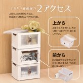 多目的収納ボックス　BENRY（小） ONLS0236 折りたたみ 前扉付き マグネット開閉 キャスター付き 積み重ね スタッキング コンテナ 収納ボックス ハニカム構造 ストレージボックス 収納ボックス  収納ボックス 折畳み キャスター