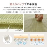夏ラグ 夏用カーペット 洗える い草風 カーペット 四条 36間 3帖 3畳 PP ラグ ビニール風 上敷き ござ 畳の保護
