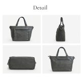 ショルダーバッグ レディース 軽い トートバッグ 斜めがけ 大人 多収納 2way カジュアル おしゃれ [ Hush Puppies 軽量合皮 2WAY手提げ ] 40代 50代 60代 グレー ベージュ ブルー 通勤 旅行 誕生日 母の日 プレゼント