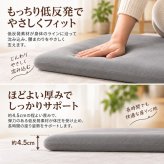 【2個セット】低反発モールドクッション 角型 40×40×4.5cm 座布団 クッション 低反発 ウレタン シートクッション 選べる3色
