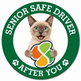 カーサイン 高齢者マーク SENIOR SAFE DRIVER トンキニーズ マグネット 強力 直径13cm 肉球 日本製 車 ステッカー