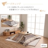 こたつ上掛けカバー こたつ布団 上掛け カバー 正方形 撥水 洗える ギャッベ柄 約 195×195cm こたつカバー コタツカバー こたつ布団カバー 冬用カバー こたつ上掛カバー コタツ上掛け 上掛け単品 ギャッベ柄の こたつ用品 リビング 和室 冬物