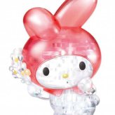 ハナヤマ 立体ジグソーパズル クリスタルギャラリー マイメロディ フラワー サンリオ キャラクター グッズ 透明 ピース 大人 子供 知育 玩具 組み立て フィギュア インテリア 雑貨 プレゼント ギフト サンリオ正規ライセンス品