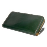 ベリーズヨーク　BELLIES YORK　ラウンドファスナー長財布　BYTM1878GR　グリーン　ベジタブルタンニン　イタリアンレザー　牛革　”エイジングを楽しむ革小物”