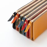 スマートキーinL字ファスナーロングウォレット 【 栃木レザー Sジーンズ 】 本革 財布 極薄 スリム 送料無料
