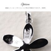 ハワイアンジュエリー コアウッド ネックレス 刻印 無料 プルメリア Sサイズ シルバー925 ロジウムコーティング ギフトラッピング可能 チェーン 長さ選べる aumakua メンズ レディース 誕生日 プレゼント ハロウィン 【品番：CG-087-61-01】