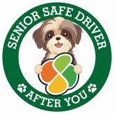 カーサイン 高齢者マーク SENIOR SAFE DRIVER シーズー ステッカー シール 直径13cm 肉球 日本製 車