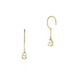 【無料ラッピング】  ヨンドシー 4℃ EAU DOUCE４℃ K10イエローゴールド ピアス ホワイト トパーズ ブランド 正規品 新品 ギフト プレゼント 人気 おすすめ 誕生日 記念日 クリスマス 送料無料