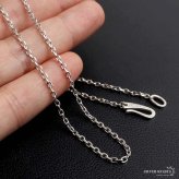 シルバー925 あずきチェーン シルバーチェーン 純銀 ネックレスチェーン 45cm 50cm 60cm フック 外れにくい 4面カット 小豆チェーン アズキ
