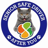 カーサイン 高齢者マーク SENIOR SAFE DRIVER シャルトリュー ステッカー シール 直径13cm 肉球 日本製 車