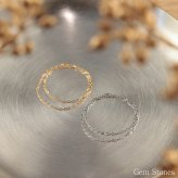 2連チェーンリング K18 ゴールド プラチナ 繊細 シンプル 重ね付け 上品 可愛い 18金 ゴールド Pt900 華奢リング ピンキーリング ペアリング レディース 可愛い シンプル 彼女 妻 プレゼント ギフト