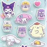 サンリオキャラクターズ マシュマロシール カップケーキ 文具 Sanrio