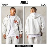 FUBU フブ パーカー メンズ レディース fam-62705 OGロゴ ジップ フーディー フルジップ ジップアップ スウェット サガラ刺繍 ワッペン ビッグシルエット ストリート ヒップホップ ダンス カジュアル トップス M L XL XXL 2026FW Karlas