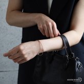 ステンレス 細身 シンプルバングル ボール チラ見せ メタルブレスレット ゴールド 18KGP ピンク こなれ感 お洒落 人気 華奢 重ね付け 玉 球 レディース 女性 金属アレルギー対応