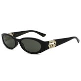 グッチ GUCCI サングラス グローバルフィット アイウェア UVカット オーバル キャットアイ GG1660S-001 メンズ レディース ユニセックス ブラック+グレー 国内正規品