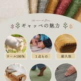 ラグ カーペット ギャベ ギャッベ ギャッペ マット 防炎 インド絨毯 ギャベマット 羊毛 ホワイト インドギャベ 絨毯 高級感 40×40cm 新生活