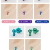 セカンドピアス チタン つけっぱなし 純チタン 丸玉 2連 ダブルボール 金属アレルギー 日本製 ポスト 軸太0.75mm 長さ10mm 全8色 全品1個ずつバラ売り 医療用 おすすめ かわいい シンプル 小さめ ミニ 極小 人気 プレゼント