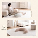 ベッド 寝具 三日月形 抱き枕 ビーズクッション 洗えるカバー付き タオル地 妊婦 妊娠 授乳クッション Neochill ネオチル もちもち マタニティ ママ 腰痛対策 肘置き 脚置き 足 一人暮らし 長枕 かわいい ギフト 誕生日