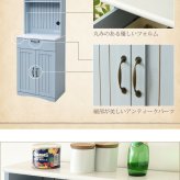 食器棚 キッチン収納 フレンチカントリー カップボード 幅 60 高さ 160 コンセント付き 引き出し 付き 扉付き収納 棚 キッチンボード 姫 木製 新生活