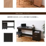 デスク チェア 下にぴったり入るチェストとシンプルなシステム のセットです。