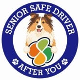 カーサイン 高齢者マーク SENIOR SAFE DRIVER ラフコリー ステッカー シール 直径13cm 肉球 日本製 車
