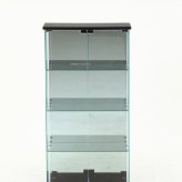 不二貿易 ガラスコレクションケース 幅60cm ワイド 背面ミラー 4段 強化ガラス フィギュアケース 推し活収納 隠しキャスター付き