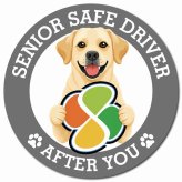 カーサイン 高齢者マーク SENIOR SAFE DRIVER ラブラドールレトリバー マグネット 強力 直径13cm 肉球 日本製 車 ステッカー