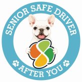 カーサイン 高齢者マーク SENIOR SAFE DRIVER フレンチブルドッグ ステッカー シール 直径13cm 肉球 日本製 車