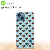iPhone13mini iPhone13 mini ケース ハードケース ハート B 青 +アルファベット  nk-i13m-172i