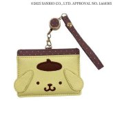 ポムポムプリン パスケース リール付き 定期入れ キャラクターグッズ サンリオ グッズ 通勤 通学 ICカードケース かわいい おしゃれ レディース キッズ 子供用 サンリオ正規ライセンス品
