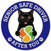 カーサイン 高齢者マーク SENIOR SAFE DRIVER ボンベイ マグネット 強力 直径13cm 肉球 日本製 車 ステッカー