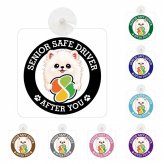 カーサイン 高齢者マーク SENIOR SAFE DRIVER ポメマル 車内用 吸盤タイプ 収れん火災防止タイプ 肉球 日本製 車 ステッカー