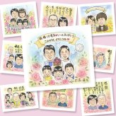 結婚10周年のギフトに、似顔絵でお祝いを盛り上げませんか。下書き確認ができるので、安心して贈れます。 似顔絵 ギフト 結婚記念日 贈り物 手描き プレゼント 名入れ 結婚10周年 銀婚式 結婚記念日 大人数 家族 夫婦 両親 下書き確認 修正無料 名入れ 似てる そっくり かわいい 喜ばれる 周年 結婚10周年 記念日 感謝 親孝行 快気祝い 感動 お祝いの品 同窓会 闘病中の方への励まし 感激