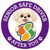 カーサイン 高齢者マーク SENIOR SAFE DRIVER ペキプー ステッカー シール 直径13cm 肉球 日本製 車