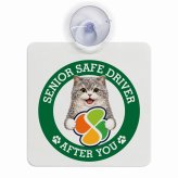 カーサイン 高齢者マーク SENIOR SAFE DRIVER セルカークレックス 車内用 吸盤タイプ 収れん火災防止タイプ 肉球 日本製 車 ステッカー