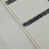 韓国ラグ 韓国風ラグ ラグ ラグマット カーペット 洗える 韓国風 おしゃれ 北欧 かわいい オールシーズン 滑り止め チェック ストライプ 軽い 薄手 薄地 ペット ダイニングラグ 一人暮らし 韓国インテリア 100x150cm ホワイト