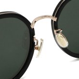 マックスマーラ Max Mara サングラス ノーズパッド UVカット アイウェア ラウンド ボストン MM0148-K/S 01A 57 メンズ レディース ユニセックス ブラック+グレー 海外正規品